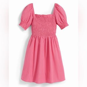 NWT Draper James Pink Stripe Cam Smocked Dress Women’s 1X